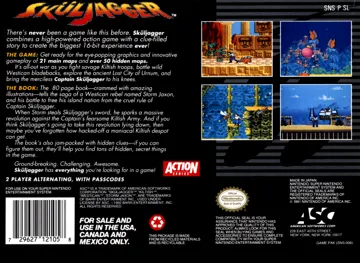 Skuljagger - Revolt of the Westicans (USA) (Beta) box cover back